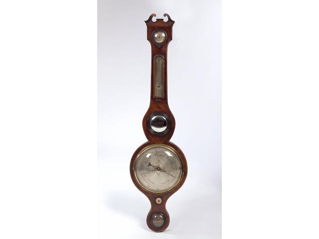 A early 19th Century mahogany and inlaid Wheel Barometer,