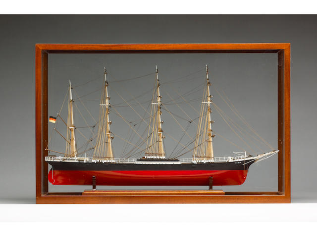 A good display model of the German four masted Barque PAMIR, 85 x 52 x 23cm.