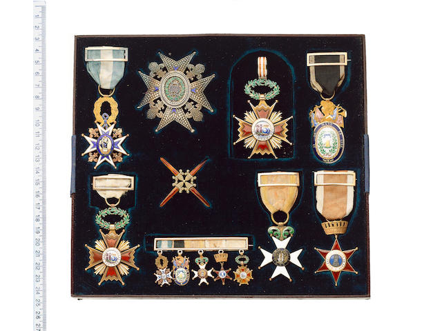 A rare collection of Spanish awards to Lieutenant Colonel J.Lynn, Royal Engineers who served as British Commissioner at the Headquarters of the Spanish Army,