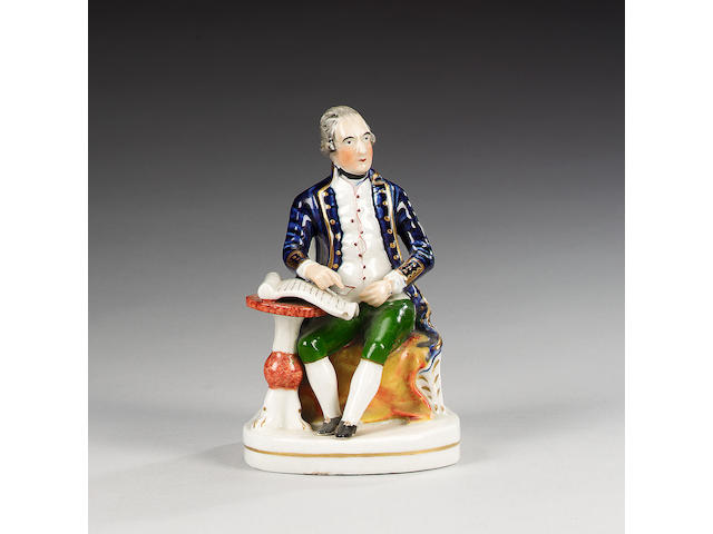 A figure of Captain James Cook, circa 1845,
