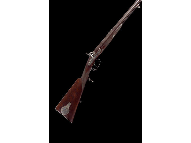 A Fine And Rare 16-Bore D.B. Percussion Sporting Rifle