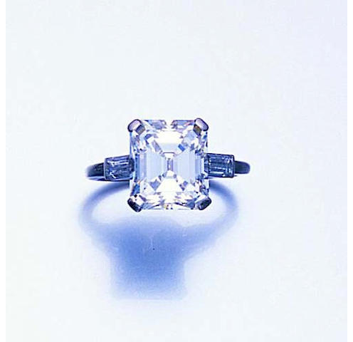 A diamond single-stone ring