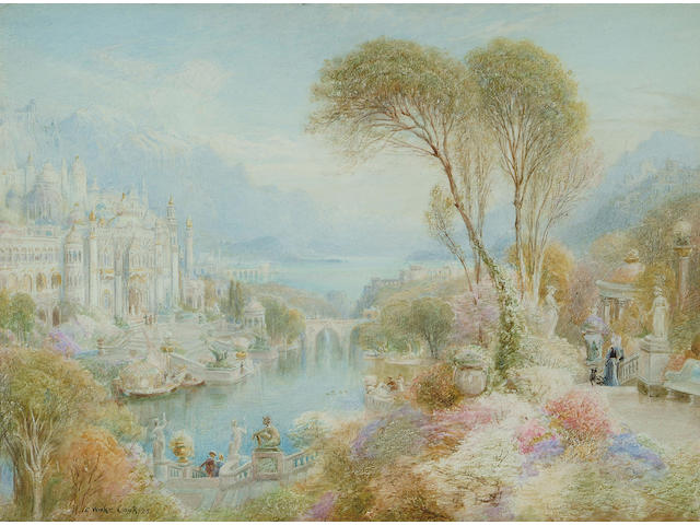Ebenezer Wake Cook (British, 1843-1926), The Palace of Pearl, 27 x 36cm.