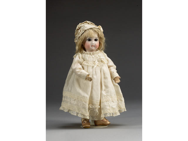 Jumeau 'Almond eye' pressed bisque head doll, circa 1885