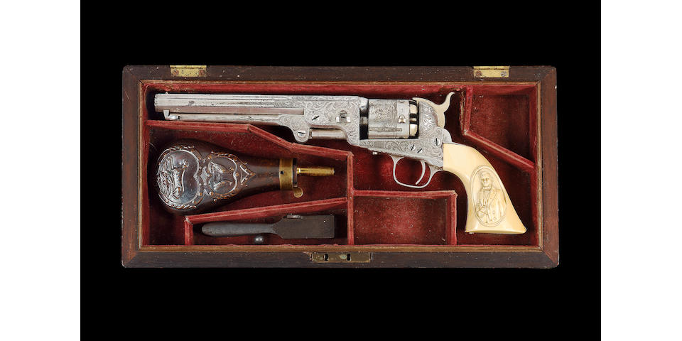 A Fine Cased Deluxe Colt 1851 Model Navy Percussion Revolver Belonging To The Hon. H. Mc.Cunn