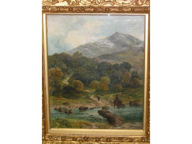 James Peel 'Across the river(?)', 28.5 x 23cm.