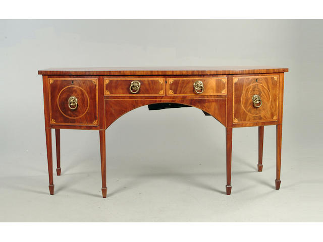 A George III mahogany bowfront sideboard