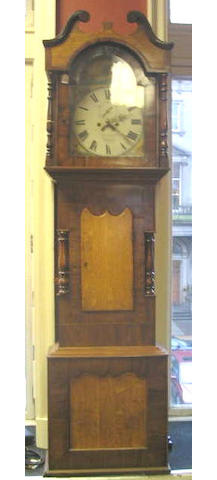 A mid 19th Century oak and mahogany Longcase Clock,