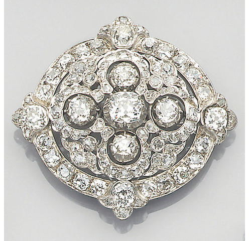 A late Victorian diamond-set brooch circa 1870