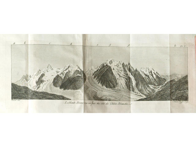 SAUSSURE (HORACE BENEDICTE DE) Voyages dans les Alpes precedes d'un Essai sur l'Histoire Naturelle des Environs de Geneve (8)