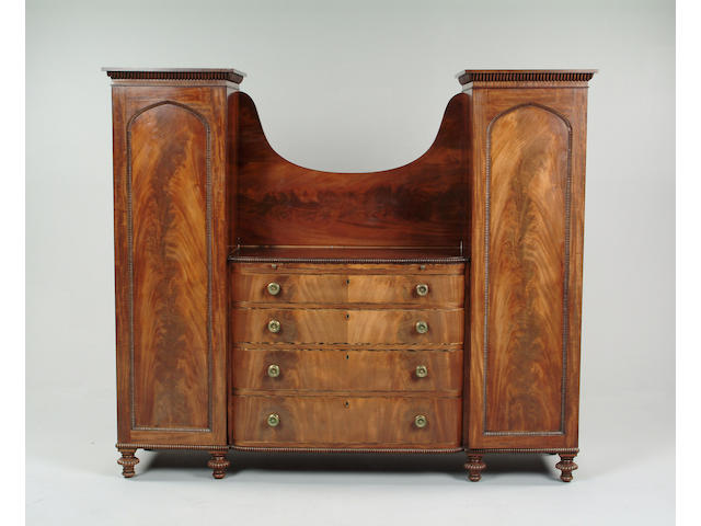 A William IV mahogany Gentleman's compactum