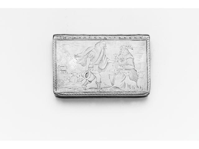 An extremely rare early 18th Century book snuff box, maker's mark of Elizabeth Hazelwood, Norwich, circa 1700, maker's mark only, EH crowned,