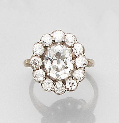 A 19th century diamond cluster ring