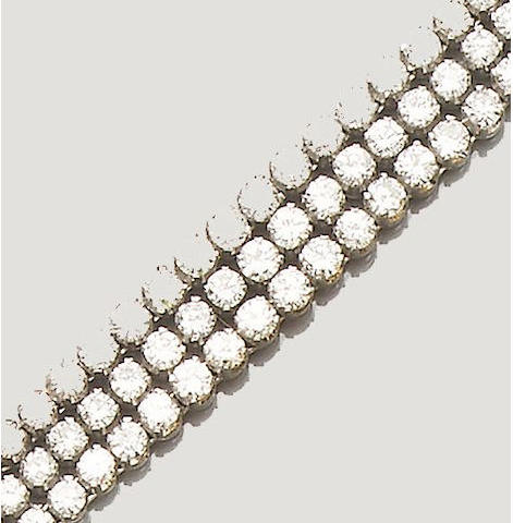 A diamond-set line bracelet