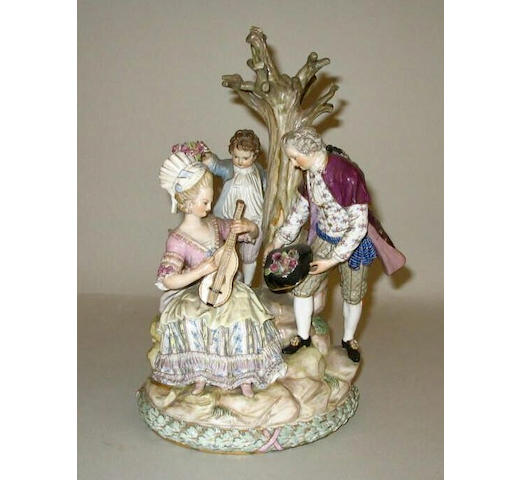 A Meissen figure group,