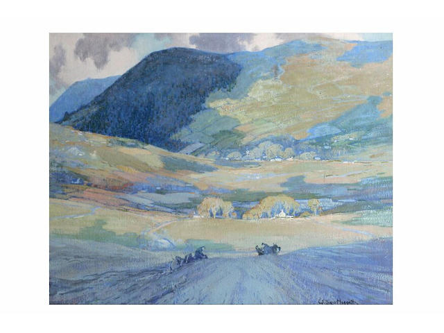 William Hoggatt (1880 - 1961) 'Cloud shadows', 52.5 x 65cm.