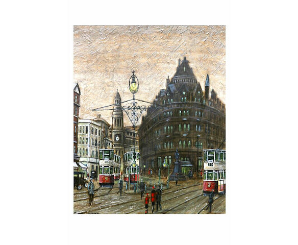 Arthur Delaney (1927 - 1987) The Corn Exchange, Manchester, 34.5 x 28cm.