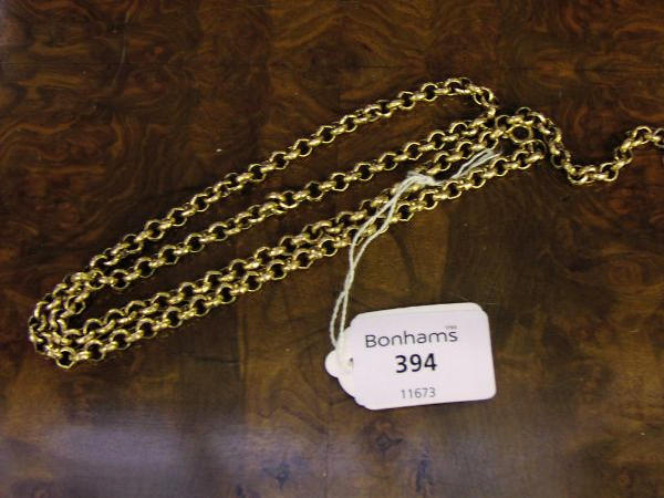 A 9ct gold belcher-link chain