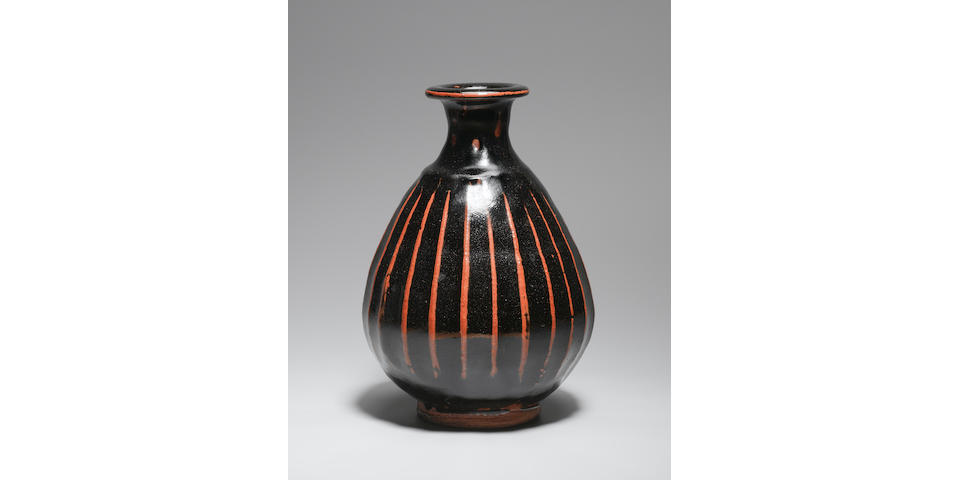 Bernard Leach a cut-sided 'Gourd' Vase, 1960 Height 9 1/4in. (23.5cm)