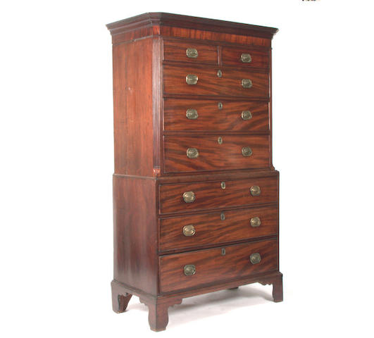 A George III mahogany chest on chest