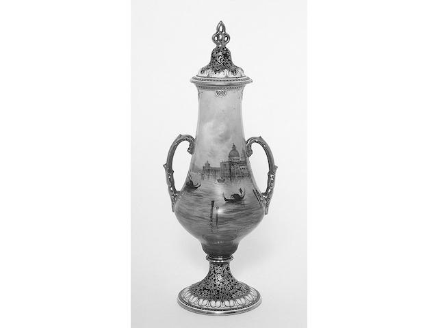 A Royal Doulton vase and cover by J H Plant,