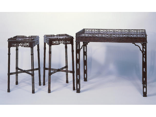 A George III mahogany urn stand,