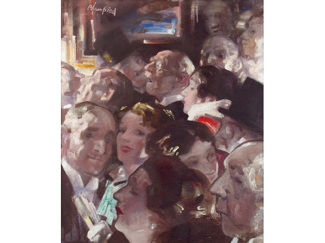 Edmund Blampied (Jersey 1886-1966) Theatre Sortie 74.2 x 61.5cm