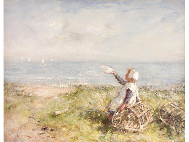Robert Gemmell Hutchison RSA RBA ROI RSW (1855-1936) A summer's day 35 x 45cm