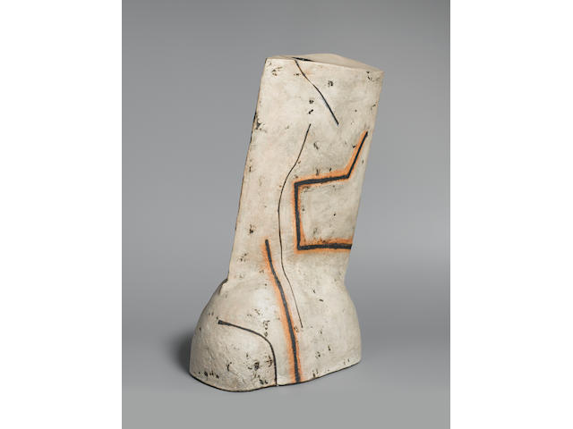 Gordon Baldwin a very large sculptural leaning Form, 1987 Height 25in. (63.5cm)