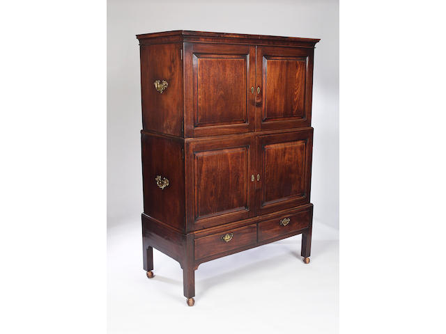 'The Sea Chest'An 18th Century mahogany triple section chest