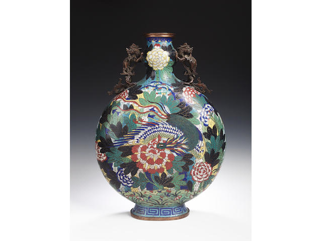 A Chinese cloisonne vase,