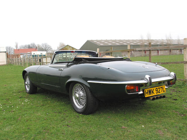 1973 Jaguar E-Type Series III 6.3-Litre V12 Roadster  Chassis no. UD1S74539BW Engine no. 754486SB