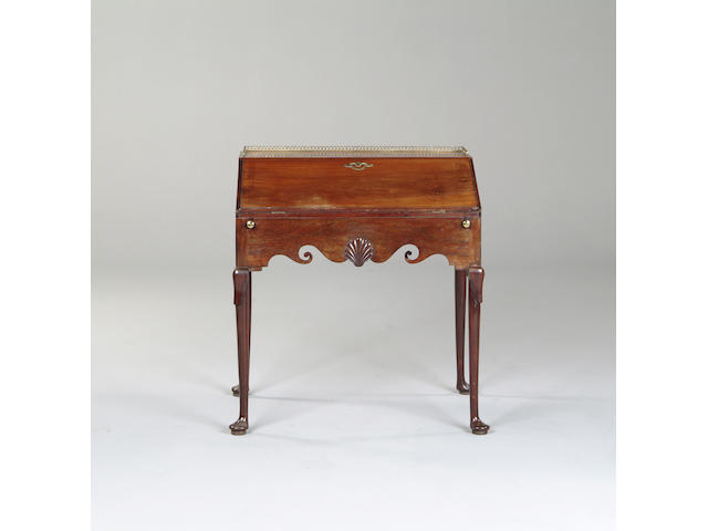 A mid 18th century style mahogany bureau