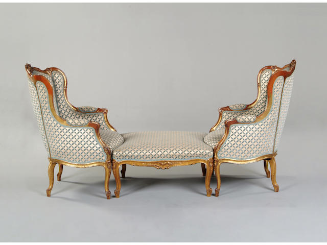 A 19th century giltwood Duchesse bris&#233;e