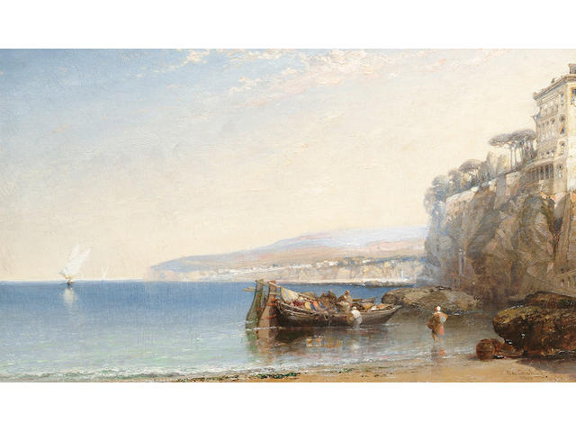 Arthur Joseph Meadows (British, 1843-1907) 'Sorrento, Gulf of Salerno', 29.7 x 50 cm (11 3/4 x 19 5/8 in)