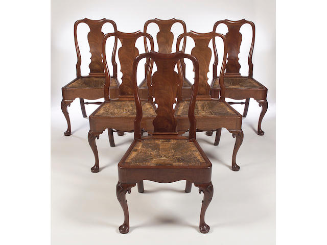 A set of six George II mahogany Dining Chairs,