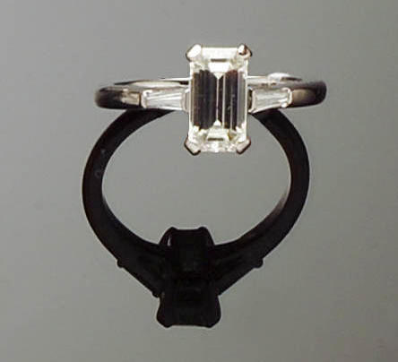 A diamond single-stone ring