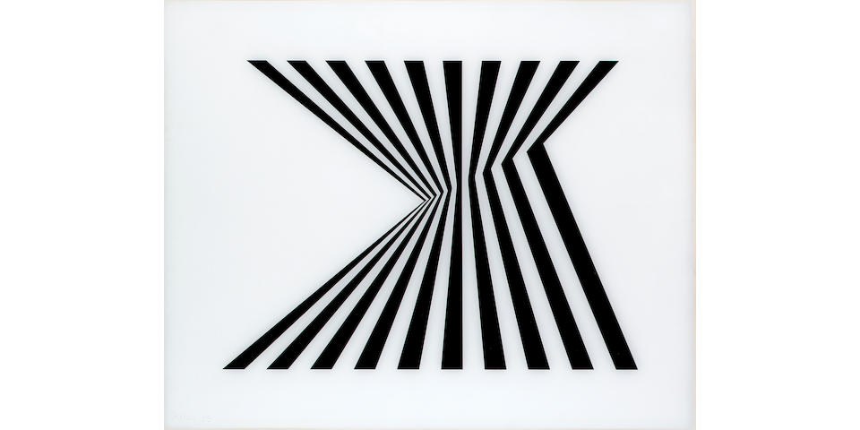 Bridget Riley Untitled (Fragment 1) Screenprint on plexiglass, 1965, signed, dated and numbered 32/7