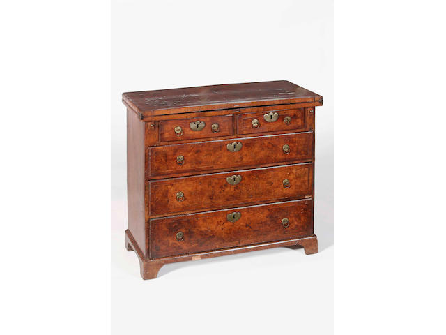 A George 1 walnut bachelor's chest,