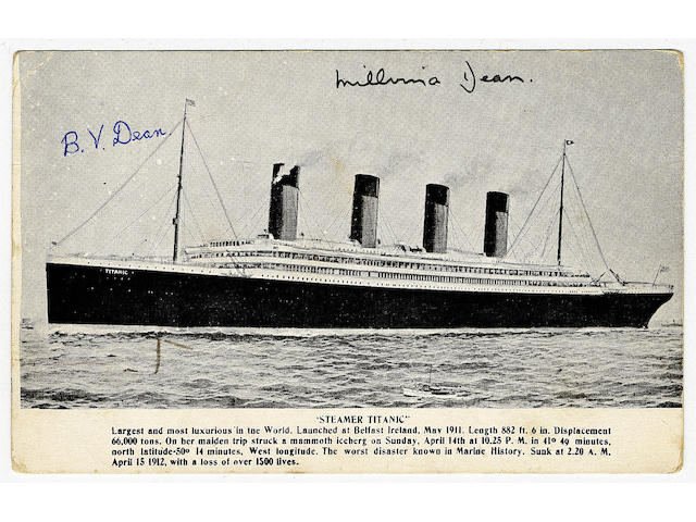 Titanic A collection of old to modern postcards and ephemera in five albums inc. many signed by surv