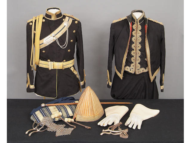A very fine and rare officer's dress uniform of the 16th Bengal Cavalry