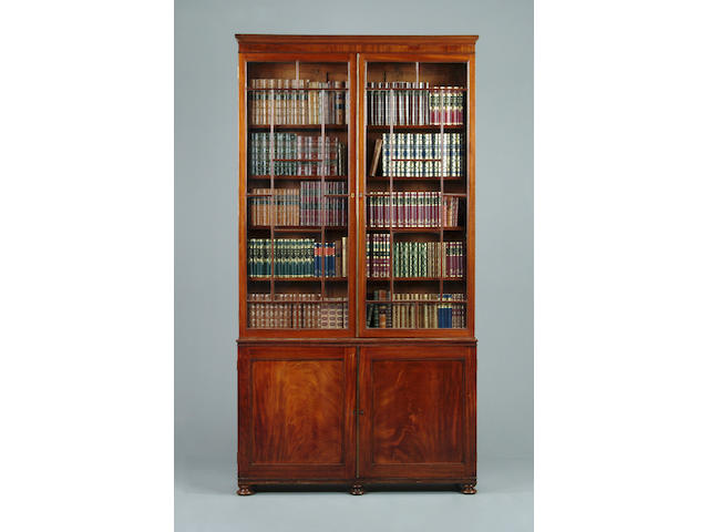 An early 19th century mahogany bookcase