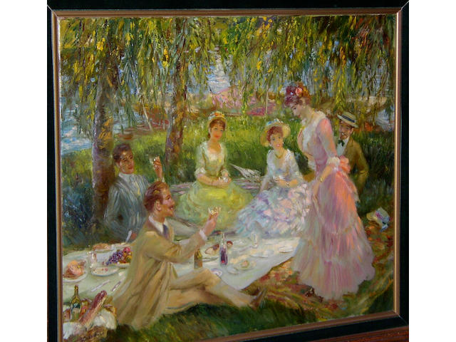 John Strevens (1902-1990) British "La fete du Fifi",