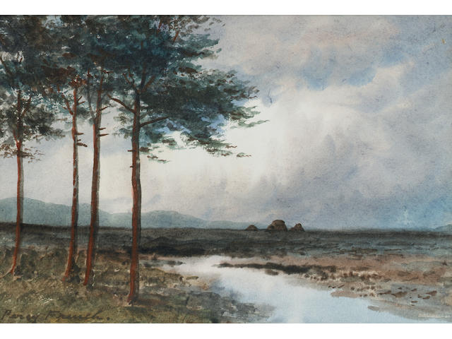William Percy French (1854-1920) Mountrath, County Laois 16.5 x 24.1 cm. (6 1/2 x 9 1/2 in.)