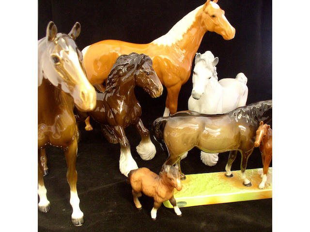 Beswick Animals Six Beswick horse figures