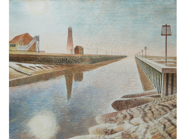 Eric William Ravilious (1903-1942) Rye Harbour 42.3 x 51 cm. (16 5/8 x 20 in.)