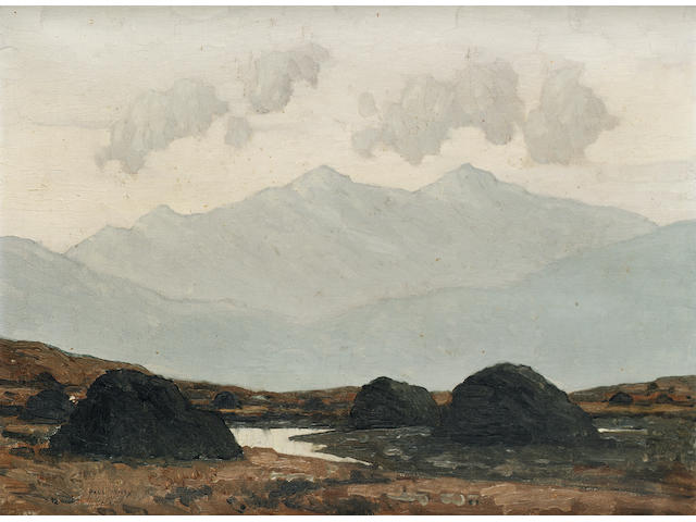 Paul Henry, R.H.A., R.U.A. (1876-1958) In the Wicklow Mountains 29.8 x 40.6 cm. (11 3/4 x 16 in.)