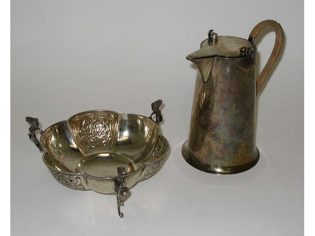 A hot water pot, by Barker Brothers Ltd, Chester, 1907,