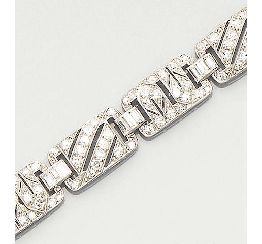 A 20th century diamond bracelet,