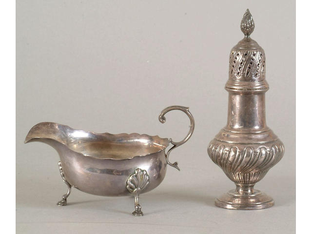 A late Victorian sugar caster Lee & Wigfull, Sheffield 1898,